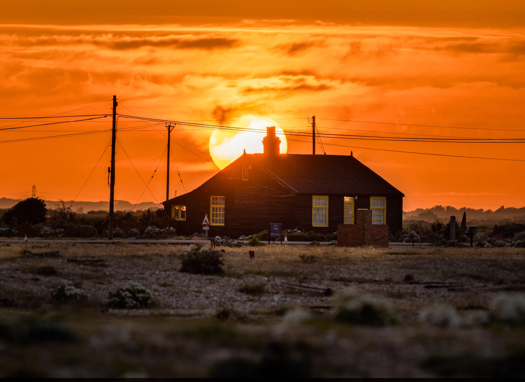 Sunset photography at Dungeness, Kent.