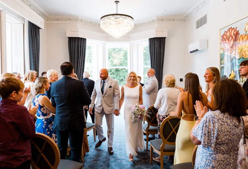 Wedding ceremony at Oakwood House, Maidstone