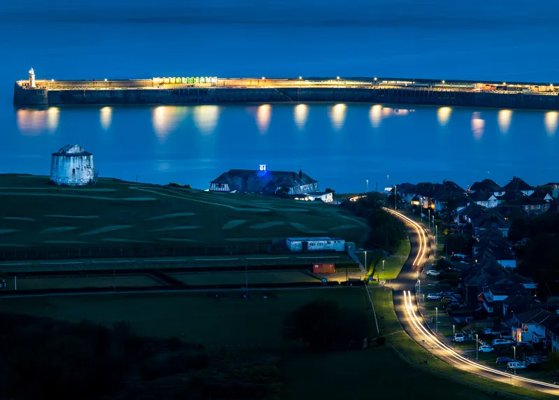 Folkestone Harbour from afar