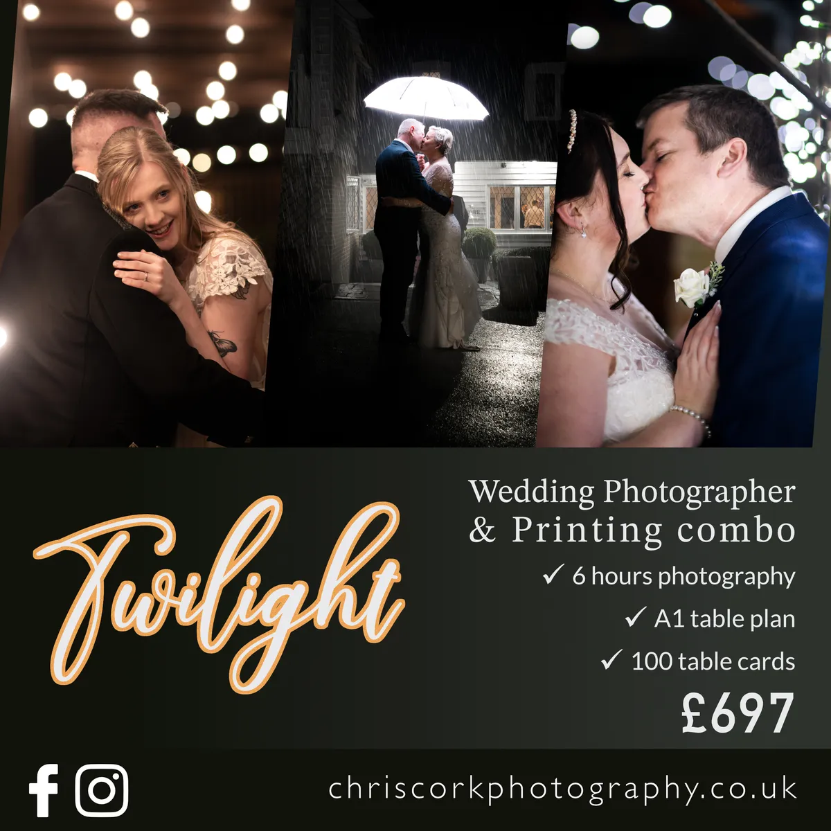 Twilight Wedding Photographer package for Kent and South East London, photo 1