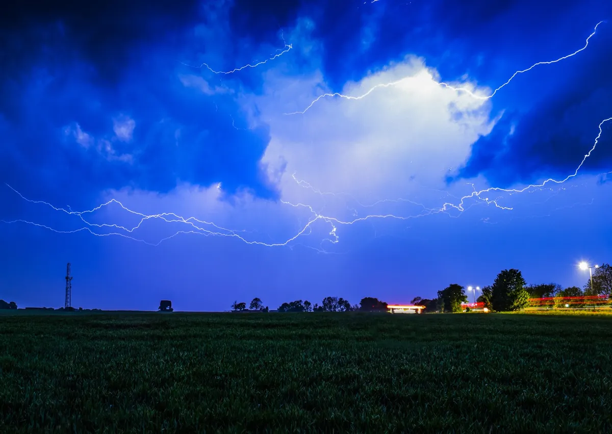 Lightning captured in Detling, Kent!