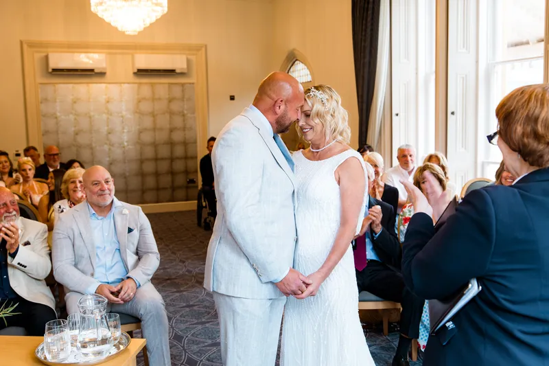 Couple during the ceremony at Oakwood House