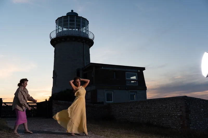 Flowy Yellow Dress Photoshoot at Belle Tout Lighthouse, Sussex, photo 6